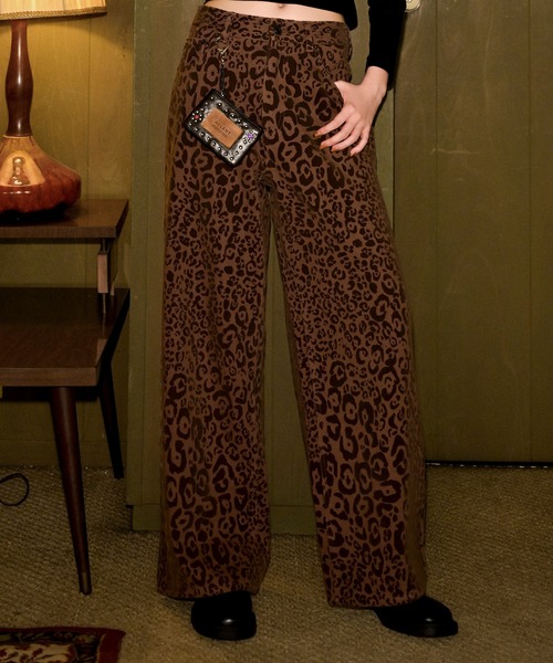 フロッキーレオパードJ/Wワイドストレートパンツ（その他パンツ