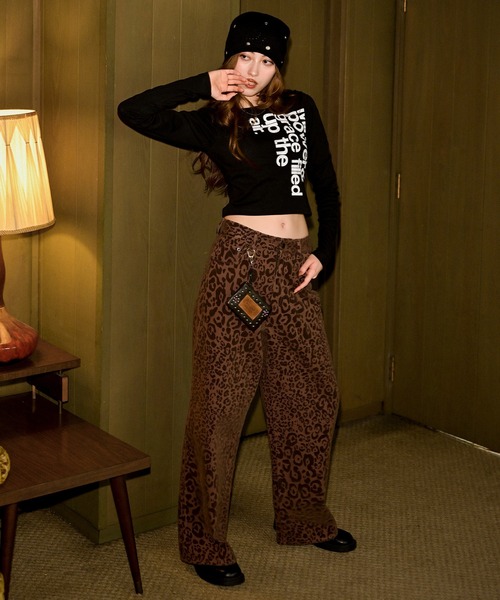 フロッキーレオパードJ/Wワイドストレートパンツ（その他パンツ