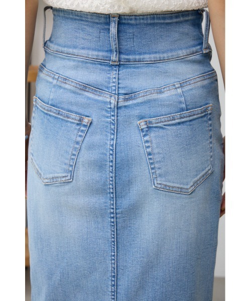 AZUL by moussy（アズールバイマウジー）の「AZUL DENIM ハイウエストスカート（デニムスカート・レディース・ライトブルー・X-SMALL/LARGE/SMALL/MEDIUM）」の9枚目の写真