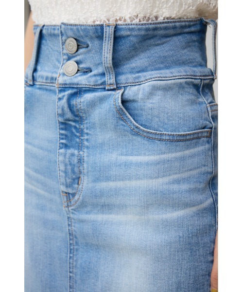 AZUL by moussy（アズールバイマウジー）の「AZUL DENIM ハイウエストスカート（デニムスカート・レディース・ライトブルー・X-SMALL/LARGE/SMALL/MEDIUM）」の10枚目の写真