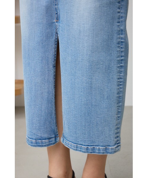 AZUL by moussy（アズールバイマウジー）の「AZUL DENIM ハイウエストスカート（デニムスカート・レディース・ライトブルー・X-SMALL/LARGE/SMALL/MEDIUM）」の11枚目の写真