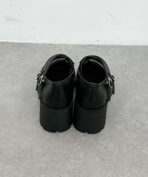archives（アルシーヴ）の「ダブルクロスパンプス（パンプス・レディース・ブラック・MEDIUM/LARGE）」の3枚目の写真