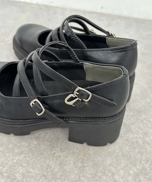 archives（アルシーヴ）の「ダブルクロスパンプス（パンプス・レディース・ブラック・MEDIUM/LARGE）」の4枚目の写真