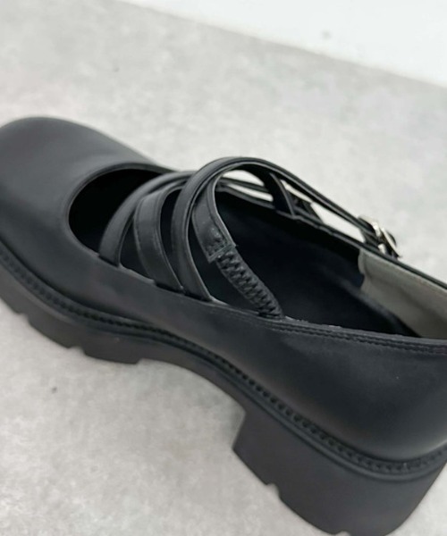 archives（アルシーヴ）の「ダブルクロスパンプス（パンプス・レディース・ブラック・MEDIUM/LARGE）」の5枚目の写真