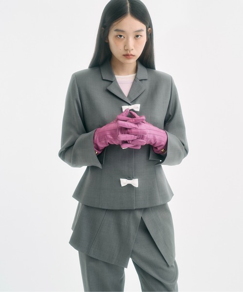 FEKETE（フェケテ）の「wrap skirt / ラップスカート（スカート・レディース・グレー/ブラック・FREE）」の3枚目の写真