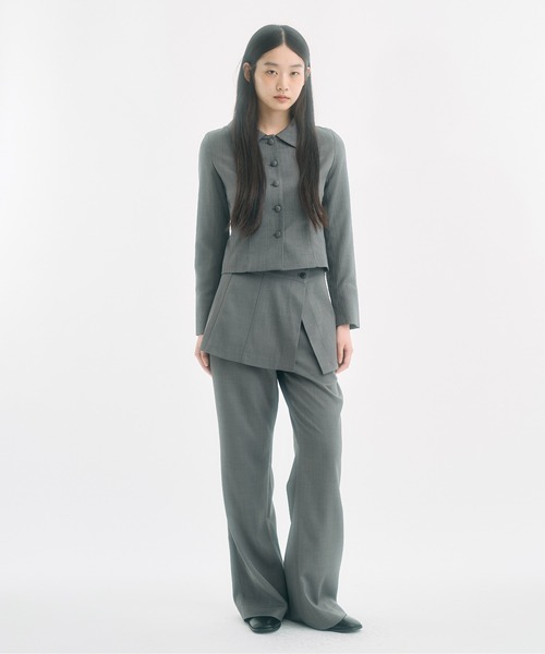 FEKETE（フェケテ）の「wrap skirt / ラップスカート（スカート・レディース・グレー/ブラック・FREE）」の8枚目の写真