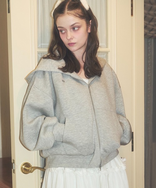 セール】【初回即完】ファーフードもちっとボリュームパーカー