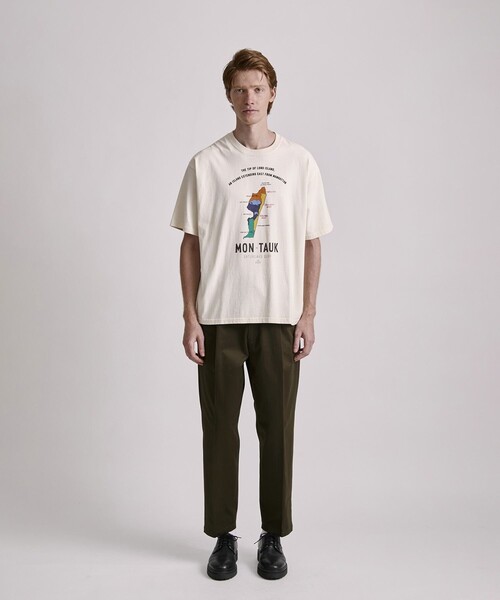 Saturdays NYC(サタデーズ ニューヨークシティ )の「Sunburned Souvenir Relaxed SS Tee(Tシャツ/カットソー・メンズ・オフホワイト/ブラック・L/M/S)」の5枚目の写真