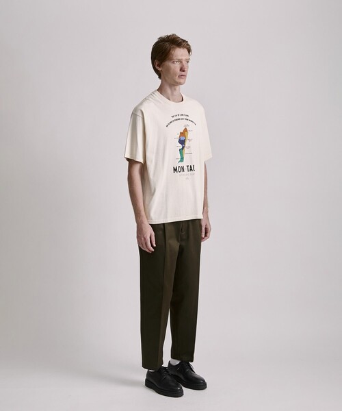 Saturdays NYC(サタデーズ ニューヨークシティ )の「Sunburned Souvenir Relaxed SS Tee(Tシャツ/カットソー・メンズ・オフホワイト/ブラック・L/M/S)」の6枚目の写真