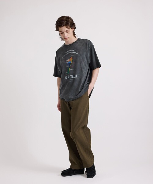 Saturdays NYC(サタデーズ ニューヨークシティ )の「Sunburned Souvenir Relaxed SS Tee(Tシャツ/カットソー・メンズ・オフホワイト/ブラック・L/M/S)」の8枚目の写真