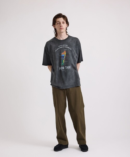 Saturdays NYC(サタデーズ ニューヨークシティ )の「Sunburned Souvenir Relaxed SS Tee(Tシャツ/カットソー・メンズ・オフホワイト/ブラック・L/M/S)」の10枚目の写真