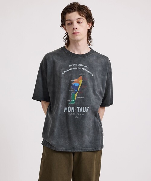 Saturdays NYC(サタデーズ ニューヨークシティ )の「Sunburned Souvenir Relaxed SS Tee(Tシャツ/カットソー・メンズ・オフホワイト/ブラック・L/M/S)」の4枚目の写真