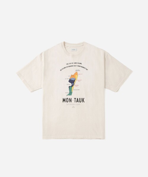 Saturdays NYC(サタデーズ ニューヨークシティ )の「Sunburned Souvenir Relaxed SS Tee(Tシャツ/カットソー・メンズ・オフホワイト/ブラック・L/M/S)」の11枚目の写真
