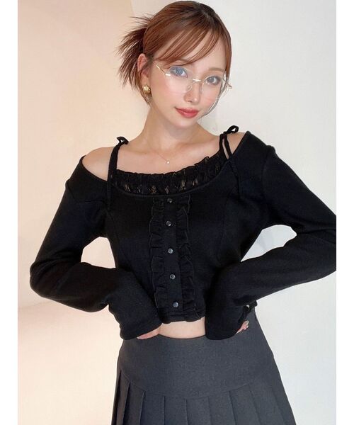 RESEXXY(リゼクシー)の「レイヤードカットソー(Tシャツ/カットソー・レディース・グレー/ブラック/ベージュ・FREE)」の4枚目の写真