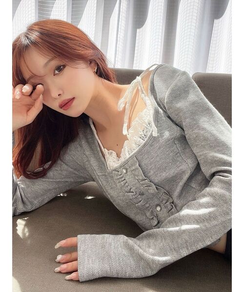 RESEXXY(リゼクシー)の「レイヤードカットソー(Tシャツ/カットソー・レディース・グレー/ブラック/ベージュ・FREE)」の10枚目の写真