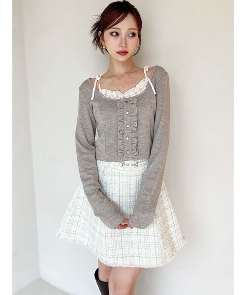 RESEXXY(リゼクシー)の「レイヤードカットソー(Tシャツ/カットソー・レディース・グレー/ブラック/ベージュ・FREE)」の15枚目の写真