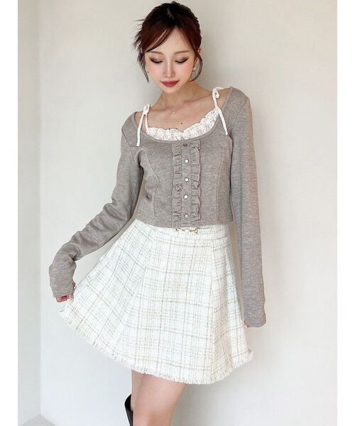 RESEXXY(リゼクシー)の「レイヤードカットソー(Tシャツ/カットソー・レディース・グレー/ブラック/ベージュ・FREE)」の16枚目の写真