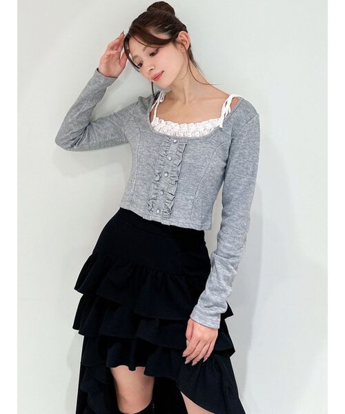 RESEXXY(リゼクシー)の「レイヤードカットソー(Tシャツ/カットソー・レディース・グレー/ブラック/ベージュ・FREE)」の17枚目の写真