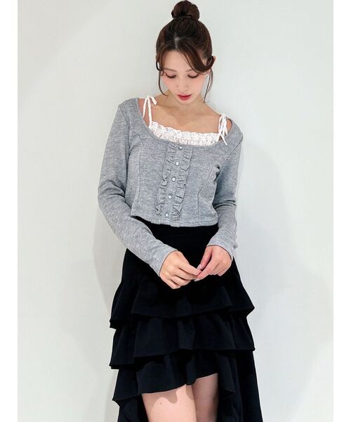 RESEXXY(リゼクシー)の「レイヤードカットソー(Tシャツ/カットソー・レディース・グレー/ブラック/ベージュ・FREE)」の18枚目の写真