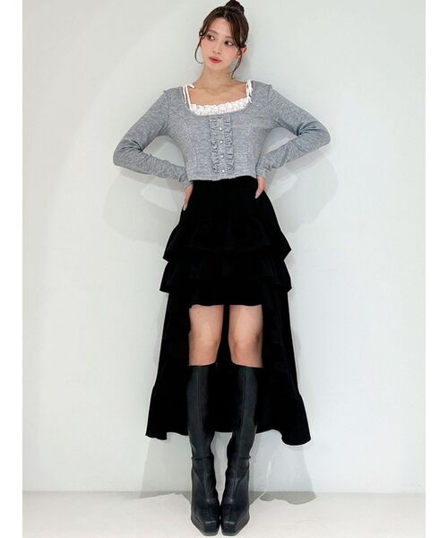 RESEXXY(リゼクシー)の「レイヤードカットソー(Tシャツ/カットソー・レディース・グレー/ブラック/ベージュ・FREE)」の20枚目の写真