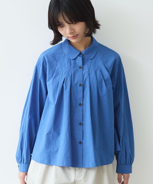 basic cotton タックブラウス（シャツ/ブラウス）｜bulle de savon