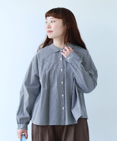 basic cotton タックブラウス（シャツ/ブラウス）｜bulle de savon