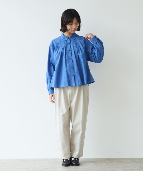 bulle de savon(ビュルデサボン)の「basic cotton タックブラウス(シャツ/ブラウス・レディース・ホワイト/ブルー/その他・FREE)」の22枚目の写真