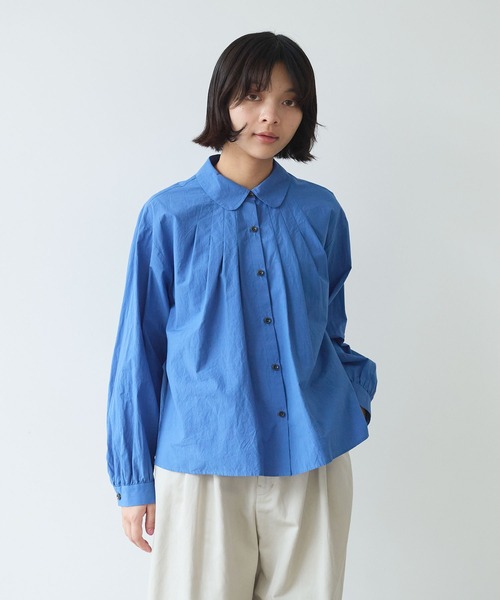 basic cotton タックブラウス（シャツ/ブラウス）｜bulle de savon