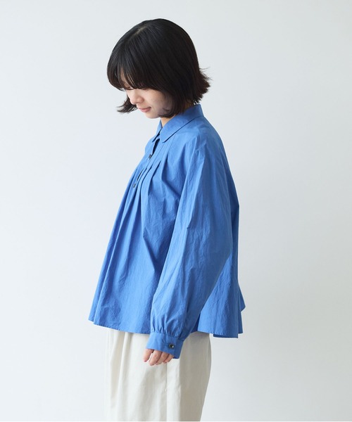 bulle de savon(ビュルデサボン)の「basic cotton タックブラウス(シャツ/ブラウス・レディース・ホワイト/ブルー/その他・FREE)」の17枚目の写真