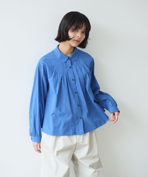 bulle de savon(ビュルデサボン)の「basic cotton タックブラウス(シャツ/ブラウス・レディース・ホワイト/ブルー/その他・FREE)」の19枚目の写真