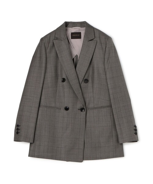 TOMORROWLAND collection(トゥモローランドコレクション)の「365 GLEN CHECK ダブルブレストジャケット(テーラードジャケット・レディース・ブラウン系その他・36/38)」の1枚目の写真