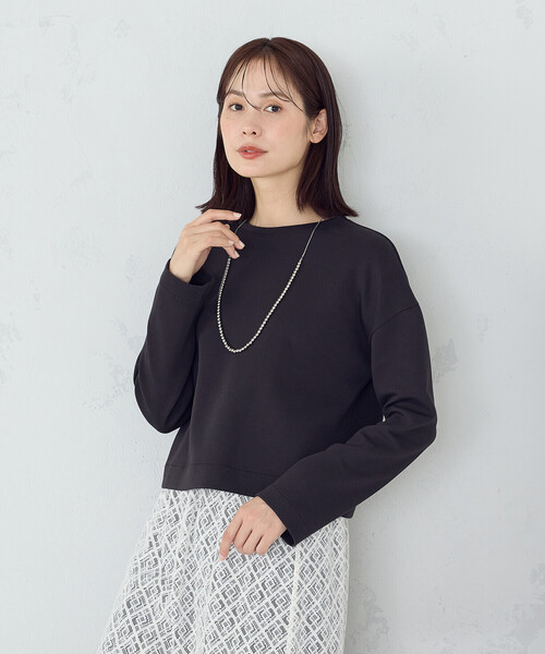 COMME CA ISM（コムサイズム）の「クロップド丈　ロンＴ（Tシャツ/カットソー・レディース・ブラック/ホワイト・X-LARGE/SMALL/LARGE/MEDIUM）」の11枚目の写真