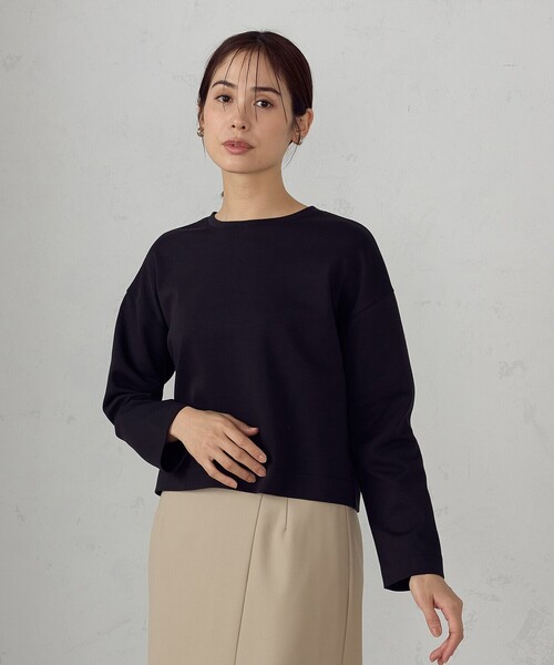 COMME CA ISM（コムサイズム）の「クロップド丈　ロンＴ（Tシャツ/カットソー・レディース・ブラック/ホワイト・X-LARGE/SMALL/LARGE/MEDIUM）」の13枚目の写真