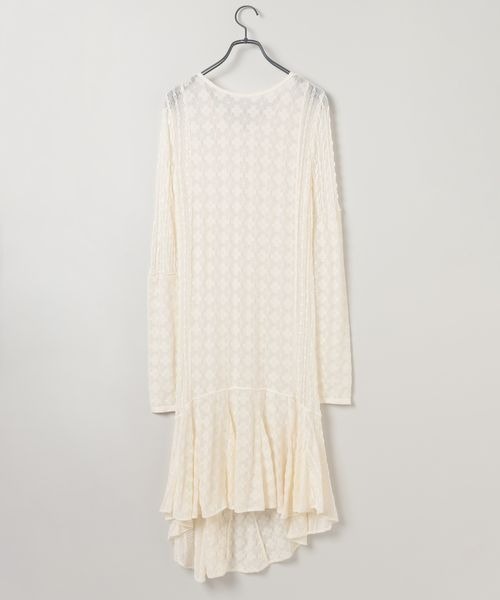 JEANASIS（ジーナシス）の「イレヘムレースミディワンピース/591135（ワンピース・レディース・オフホワイト/ブラック・FREE）」の3枚目の写真