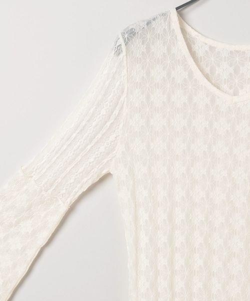 JEANASIS（ジーナシス）の「イレヘムレースミディワンピース/591135（ワンピース・レディース・オフホワイト/ブラック・FREE）」の5枚目の写真