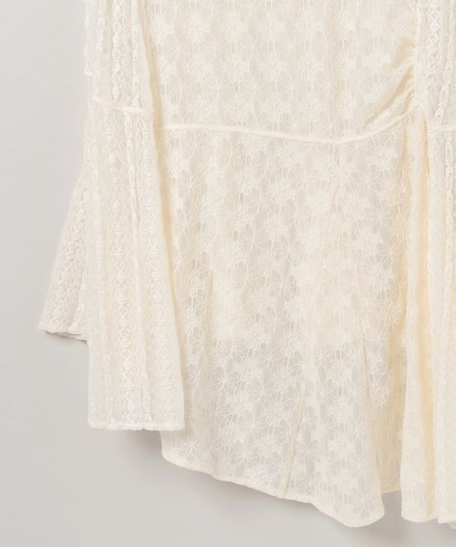 JEANASIS（ジーナシス）の「イレヘムレースミディワンピース/591135（ワンピース・レディース・オフホワイト/ブラック・FREE）」の7枚目の写真