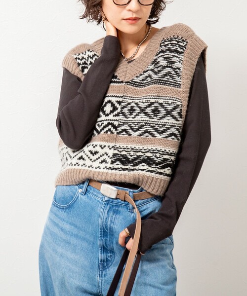 セール】ノルディック柄2WAYベスト（ベスト）｜NOLLEY'S（ノーリーズ