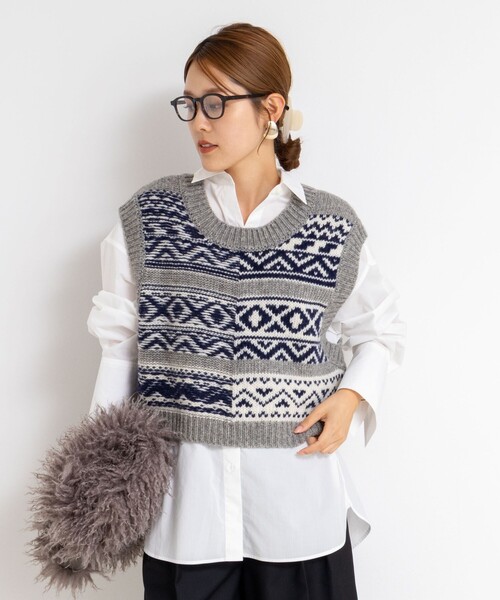 セール】ノルディック柄2WAYベスト（ベスト）｜NOLLEY'S（ノーリーズ