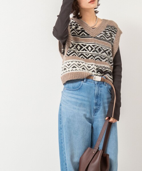 セール】ノルディック柄2WAYベスト（ベスト）｜NOLLEY'S（ノーリーズ