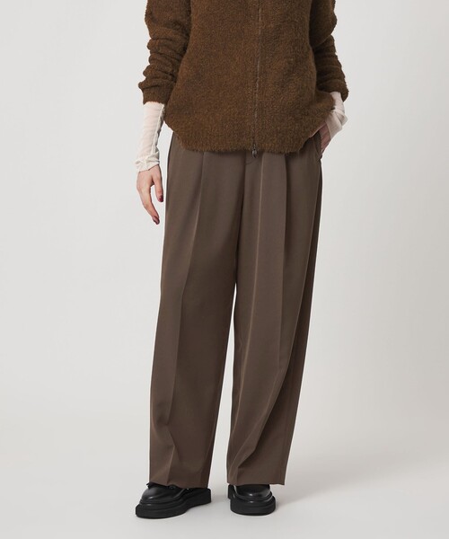 ASTRAET(アストラット)の「<ASTRAET>ギャバ タック バレルパンツ(その他パンツ・レディース・ブラック/ダークブラウン・1/0/2)」の19枚目の写真