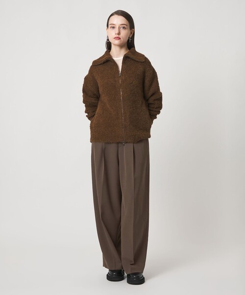 ASTRAET(アストラット)の「<ASTRAET>ギャバ タック バレルパンツ(その他パンツ・レディース・ブラック/ダークブラウン・1/0/2)」の21枚目の写真