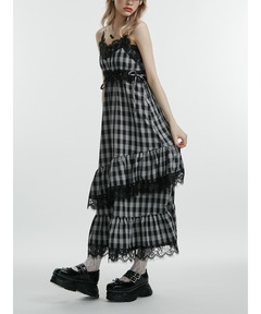 CUT OUT GATHER CAMI OP カット アウト ギャザー キャミ ワンピース