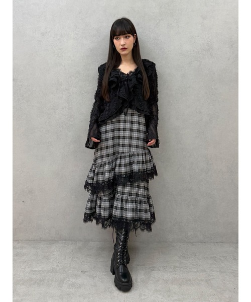 レースドッキングキャミワンピース（ワンピース）｜jouetie