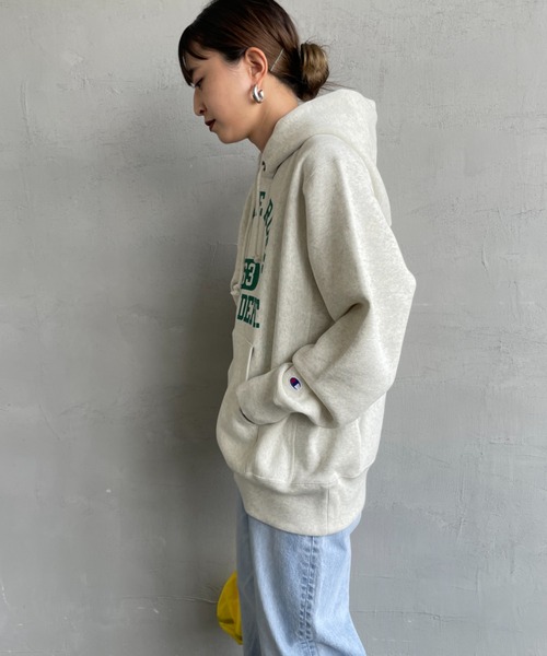 Champion（チャンピオン）の「[Champion/チャンピオン] リバースウィーブ カレッジロゴプリントスウェットパーカー（パーカー・レディース・グレー/ブラック/オートミール/ネイビー・XXL/XL/L）」の21枚目の写真