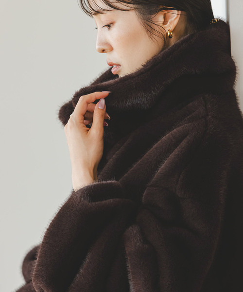 エコファースタンドカラーミドルブルゾン（その他アウター）｜NOBLE