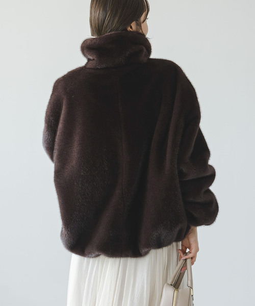 セール】エコファースタンドカラーミドルブルゾン（その他アウター