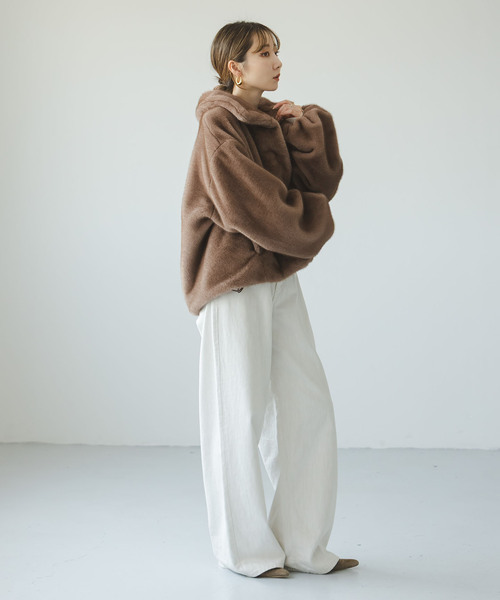 セール】エコファースタンドカラーミドルブルゾン（その他アウター