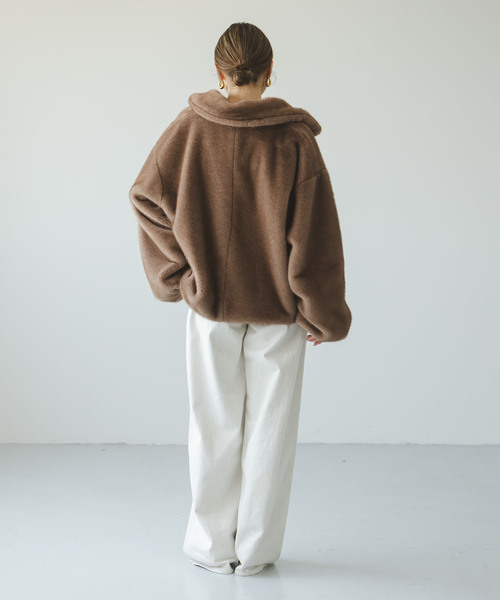 セール】エコファースタンドカラーミドルブルゾン（その他アウター