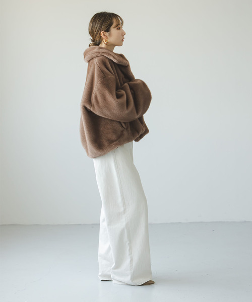 セール】エコファースタンドカラーミドルブルゾン（その他アウター