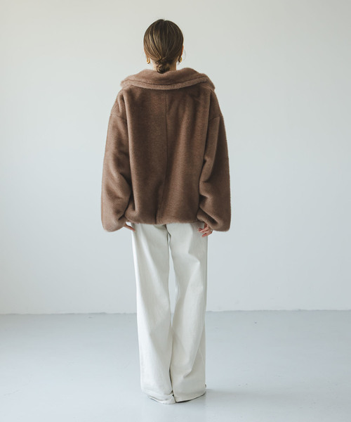 セール】エコファースタンドカラーミドルブルゾン（その他アウター